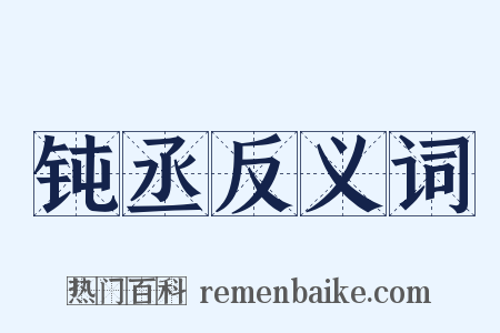 钝丞反义词是什么意思的图片